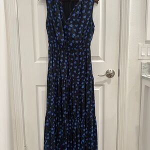 DR2 Blue Tiered Smocked Maxi Sundress